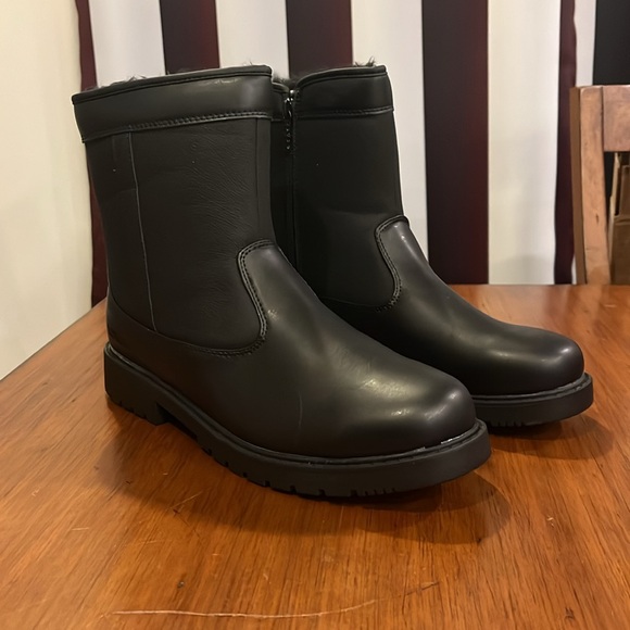 Totes Stadium Waterproof Boots Black Mens Size 12 - Picture 1 of 15
